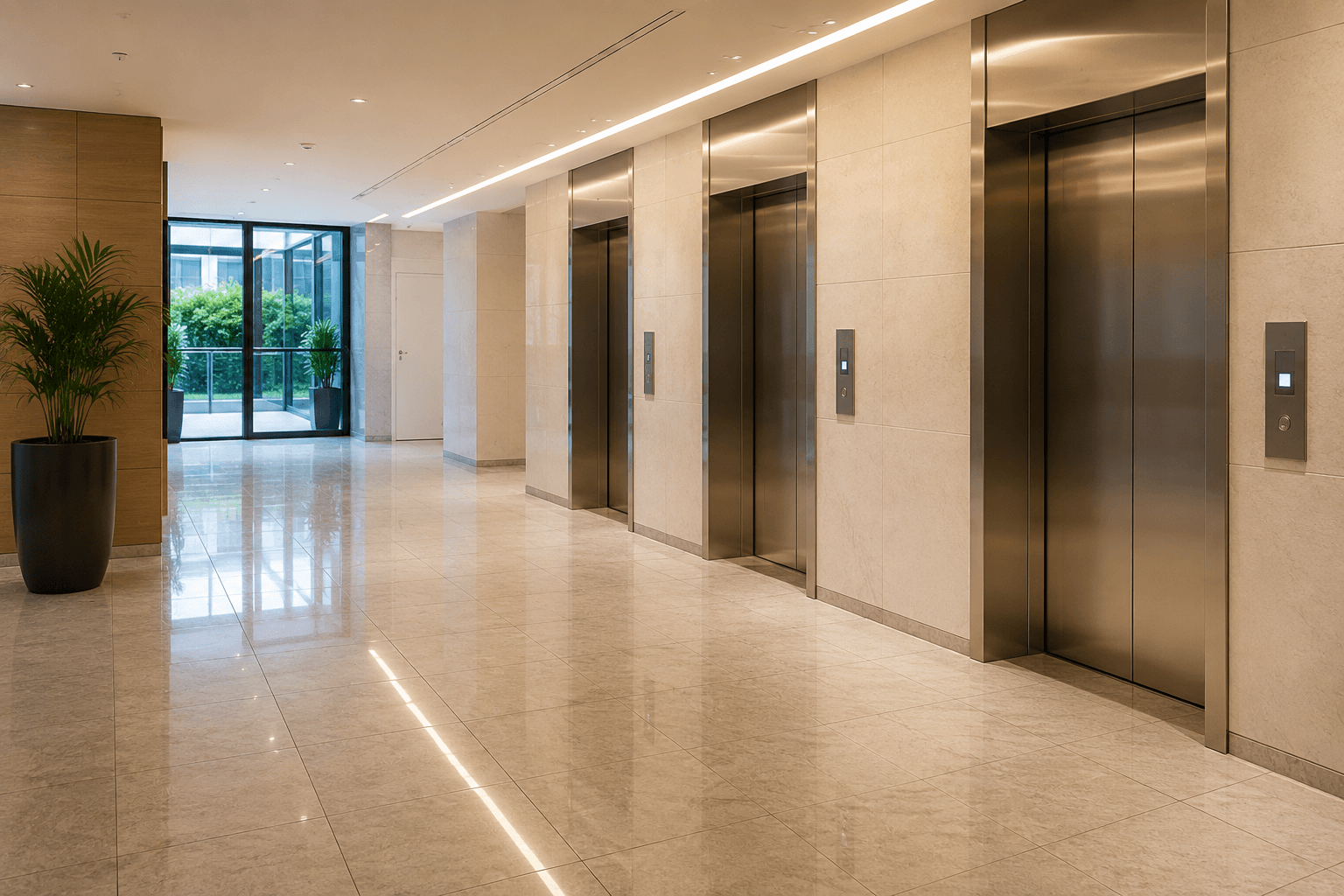 Halls e áreas comuns impecáveis